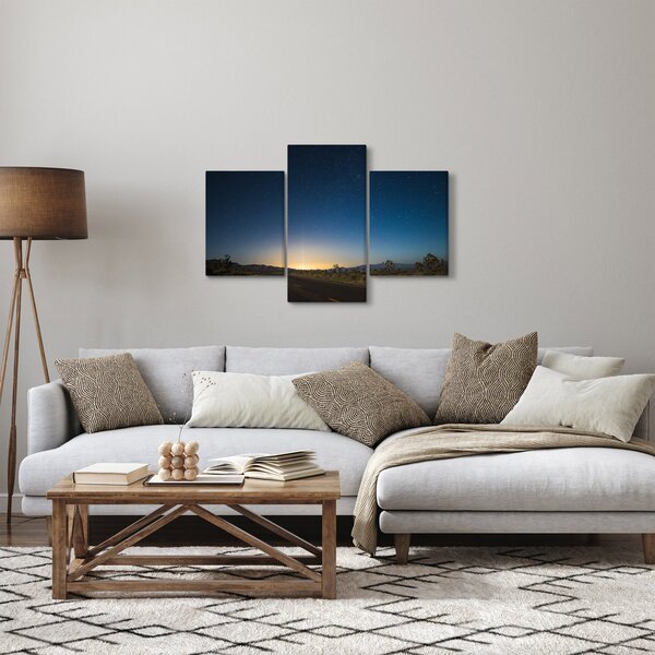 Obraz - Nočné nebo nad cestou (90x60 cm)