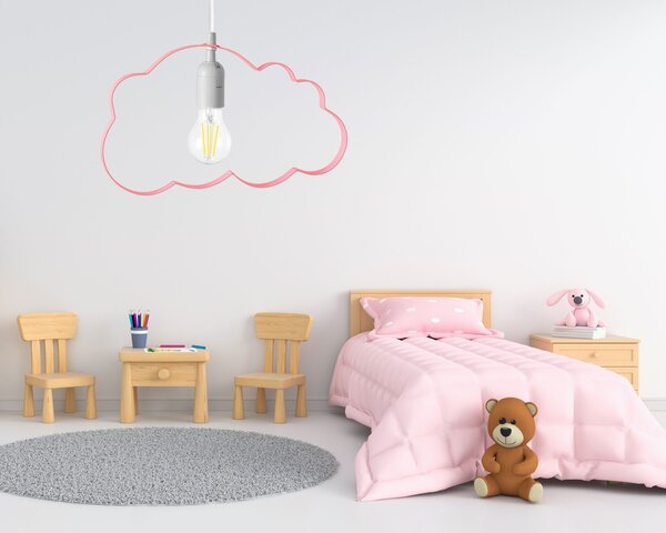 Stropné svietidlo TooLight Cloudie svetloružové