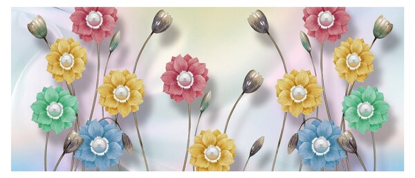 Obraz - Farebná lúka (120x50 cm)