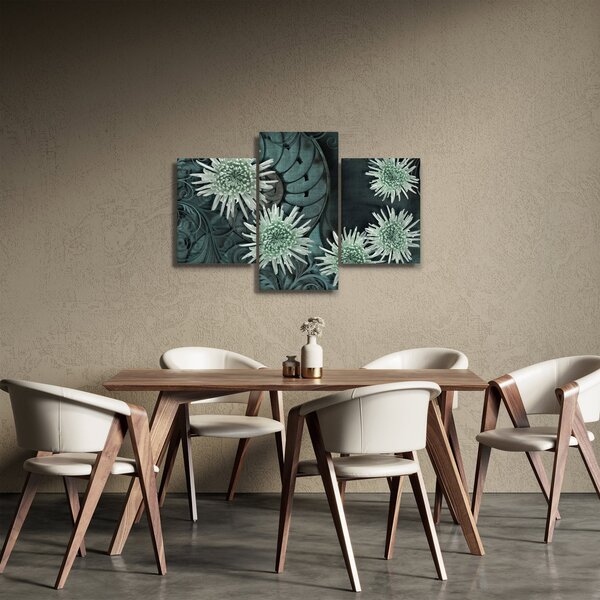 Obraz - Zelené kvety (90x60 cm)