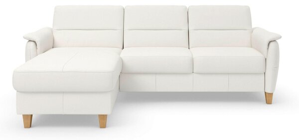 ROHOVÁ SEDAČKA, koža, biela Sit & More - Sedačky, Online Only