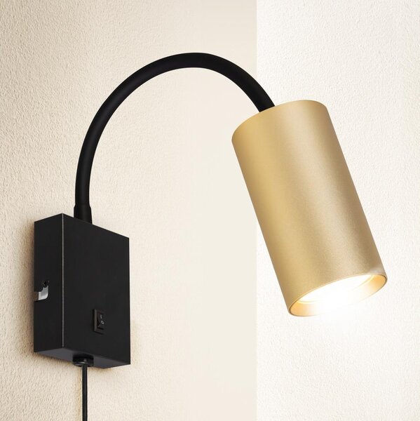 Brilagi - Flexibilná nástenná lampa SELE 1xGU10/30W/230V čierna/zlatá
