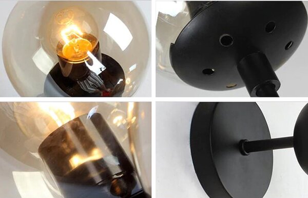 TooLight Nástenná lampa APP750-1W čierna