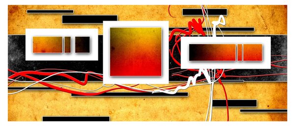 Obraz - Abstrakcia (120x50 cm)