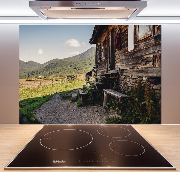 Panel do kuchyne Drevený dom hory