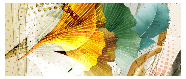 Obraz - Listy (120x50 cm)
