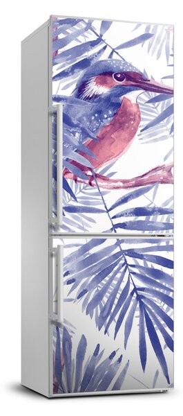 Fototapeta na chladničku Listy palmy a vták