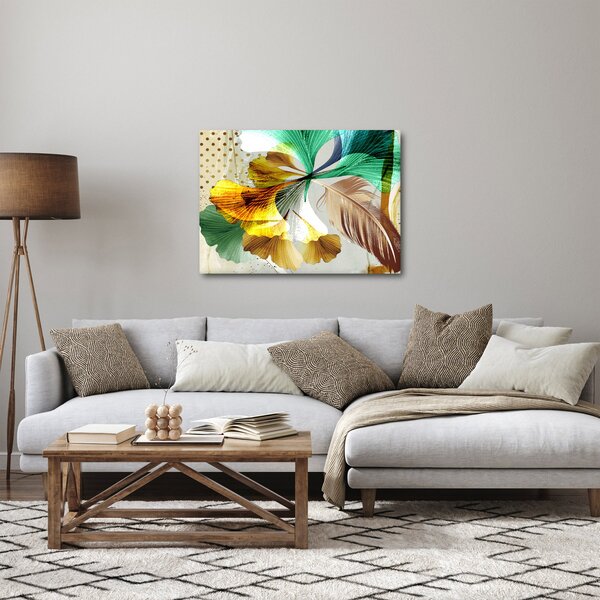 Obraz - Listy s pierkom (70x50 cm)