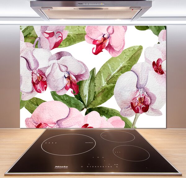 Panel do kuchyne Ružové orchidee pl-pksh-100x70-f-98952398