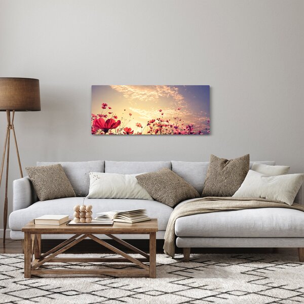 Obraz - Lúka s kvetmi (120x50 cm)
