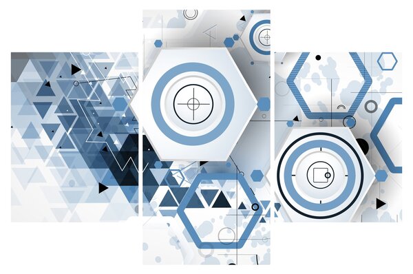 Obraz - Geometrická abstrakcia (90x60 cm)