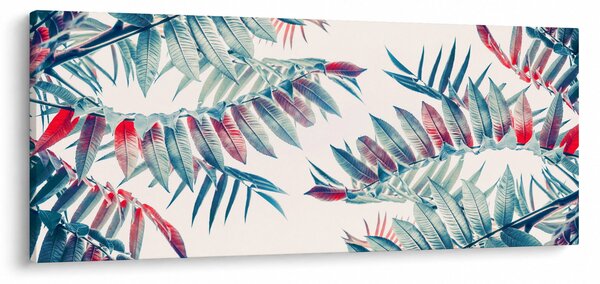 Obraz - Tropické listy (120x50 cm)