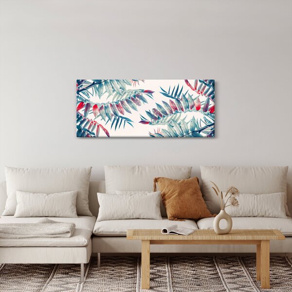 Obraz - Tropické listy (120x50 cm)