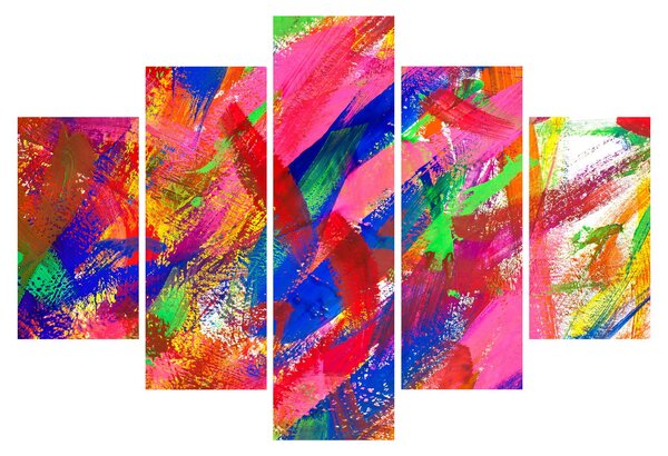 Obraz - Farebná abstrakcia (150x105 cm)
