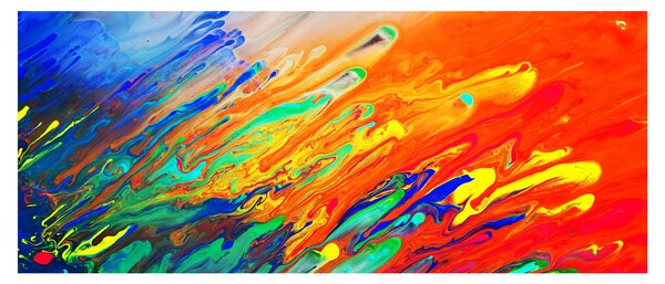Obraz - Farebná abstrakcia (120x50 cm)