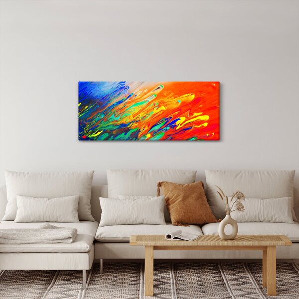 Obraz - Farebná abstrakcia (120x50 cm)