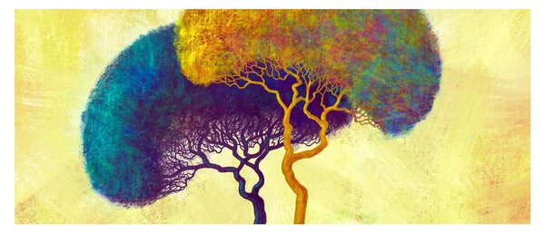Obraz - Stromy na kopci (120x50 cm)