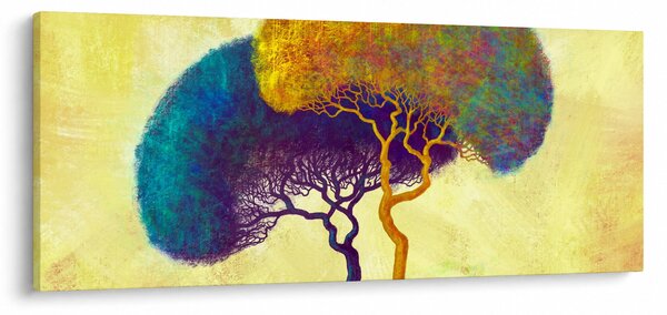 Obraz - Stromy na kopci (120x50 cm)