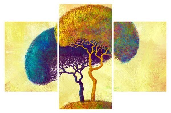 Obraz - Stromy na kopci (90x60 cm)
