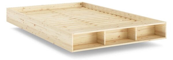 Dvojlôžková posteľ z borovicového dreva s roštom 160x200 cm v prírodnej farbe Merge – Karup Design