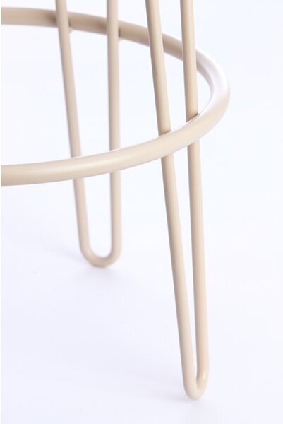 Krémovobiela čalúnená barová stolička (výška sedadla 73 cm) Alice – Light & Living