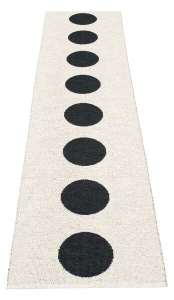 Čierno-biely vnútorný a vonkajší behúň 70x300 cm Vera Black – Pappelina