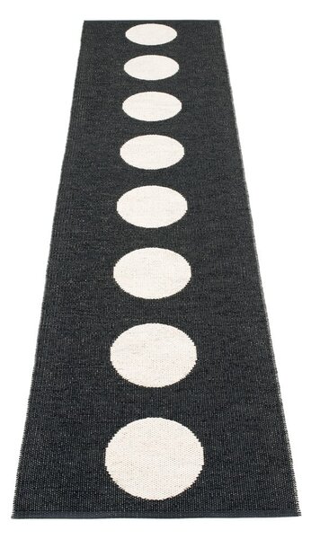 Čierno-biely vnútorný a vonkajší behúň 70x300 cm Vera Black – Pappelina