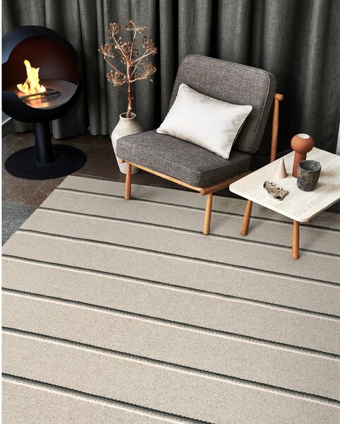 Sivo-béžový vnútorný a vonkajší behúň 70x300 cm Olle Grey Linen – Pappelina