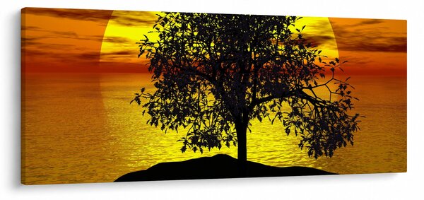 Obraz siluety stromu (120x50 cm)