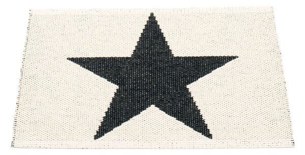 Čierno-biely vnútorný a vonkajší koberec 70x50 cm Viggo Black – Pappelina
