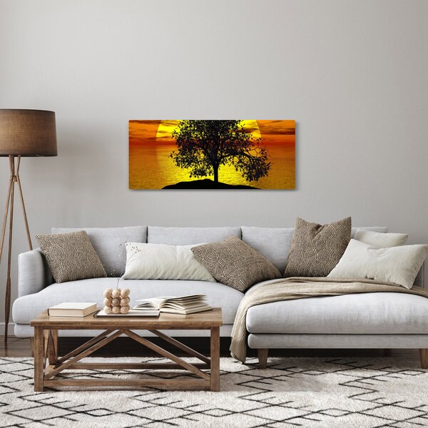 Obraz siluety stromu (120x50 cm)