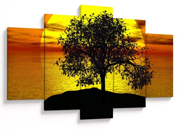 Obraz siluety stromu (150x105 cm)