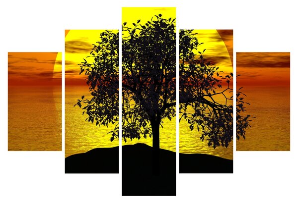 Obraz siluety stromu (150x105 cm)