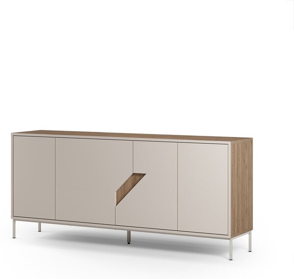 Komoda v dekore duba v krémovo-prírodnej farbe 180x80x40 cm Lilou – Marckeric
