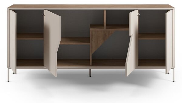 Komoda v dekore duba v krémovo-prírodnej farbe 180x80x40 cm Lilou – Marckeric
