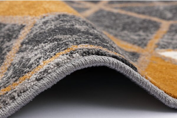 Koberec v okrovožltej a sivej farbe 80x150 cm Soft – FD