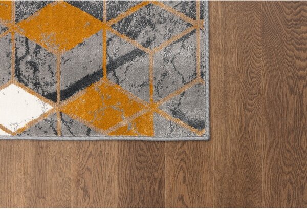 Koberec v okrovožltej a sivej farbe 80x150 cm Soft – FD