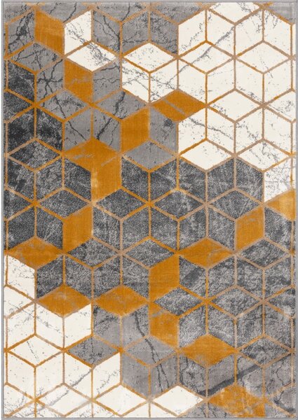 Koberec v okrovožltej a sivej farbe 80x150 cm Soft – FD