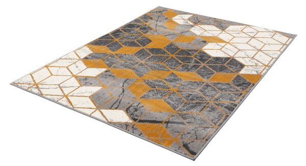Koberec v okrovožltej a sivej farbe 80x150 cm Soft – FD