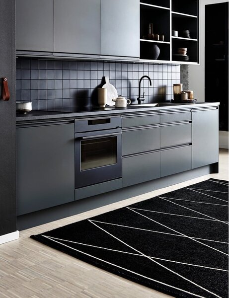 Čierny vnútorný a vonkajší behúň 70x240 cm Max Black – Pappelina