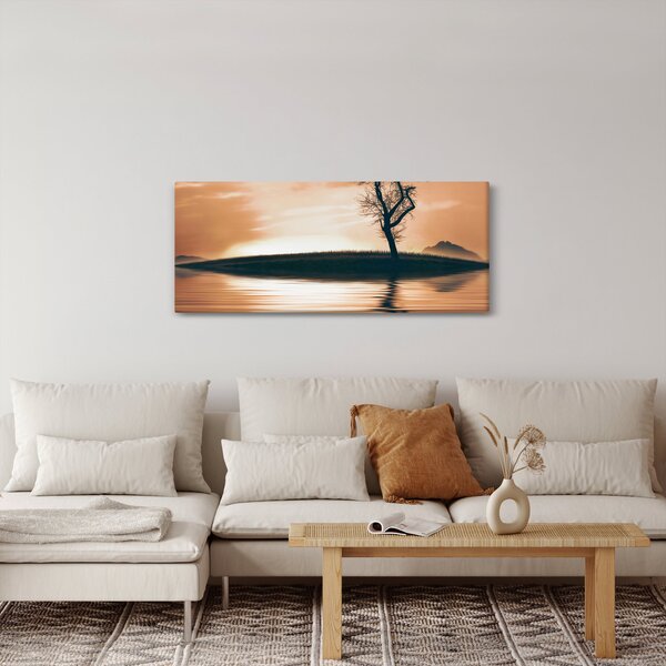 Obraz stromu na ostrove (120x50 cm)