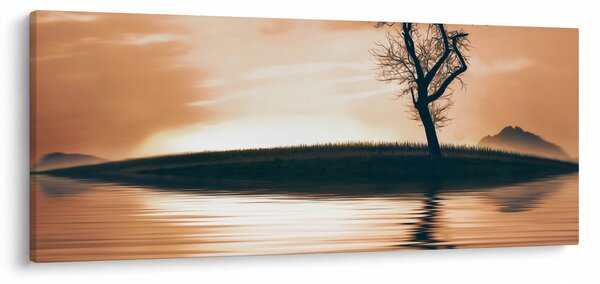 Obraz stromu na ostrove (120x50 cm)
