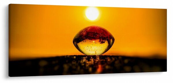 Obraz sklenené kvapky (120x50 cm)