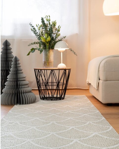 Krémový vnútorný a vonkajší behúň 70x225 cm Kotte Linen – Pappelina