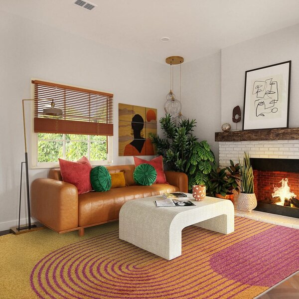 Žlto-oranžový koberec 120x170 cm Muse Orange Retro – Asiatic Carpets