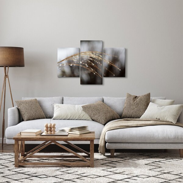 Obraz kvapiek na rastline (90x60 cm)