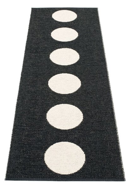 Čierno-biely vnútorný a vonkajší behúň 70x225 cm Vera Black – Pappelina