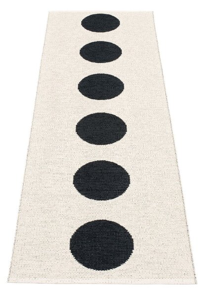 Čierno-biely vnútorný a vonkajší behúň 70x225 cm Vera Black – Pappelina