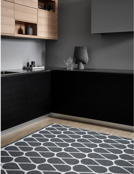Tmavosivý vnútorný a vonkajší koberec 70x140 cm Otis Granit – Pappelina