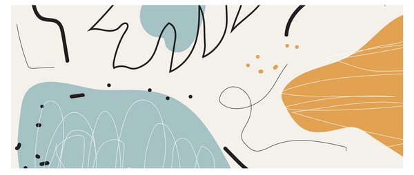 Obraz - Ilustrácia listu (120x50 cm)